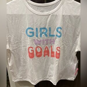 Athleta Girls With Goals White Tee